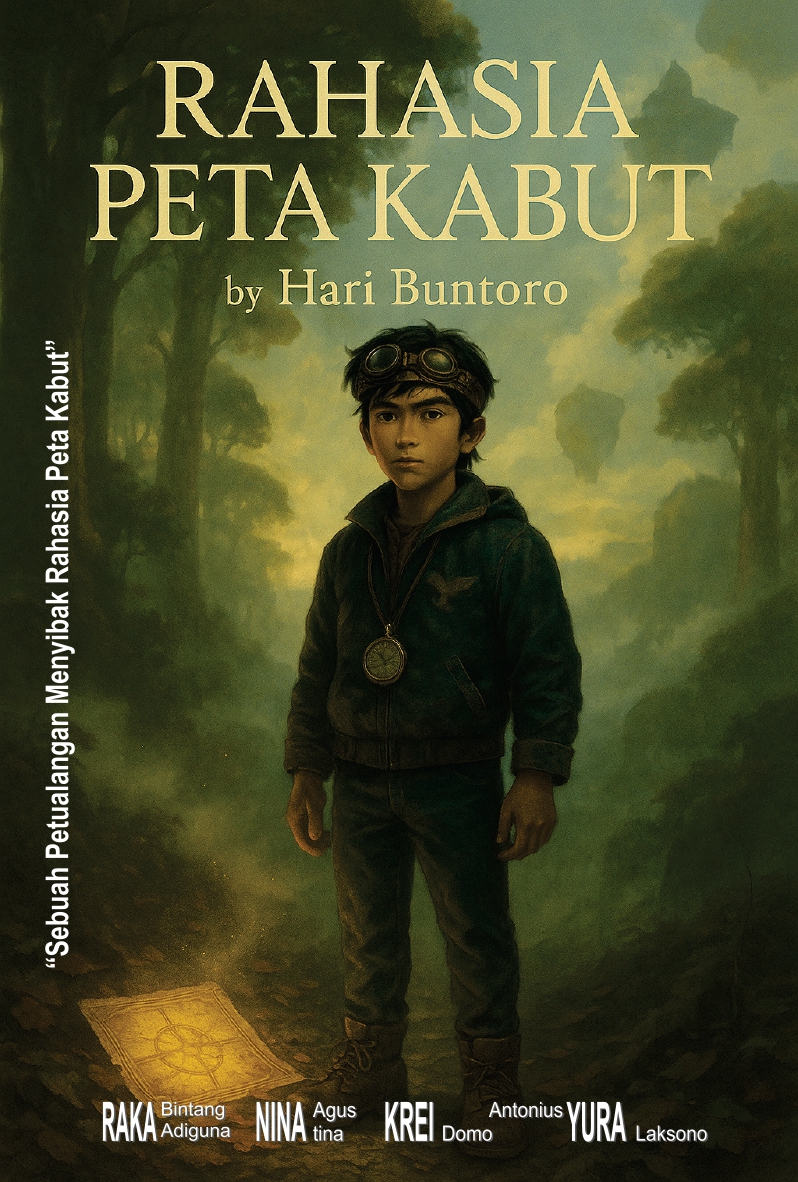 Cover Novel Rahasia Peta Kabut karya Hari Buntoro